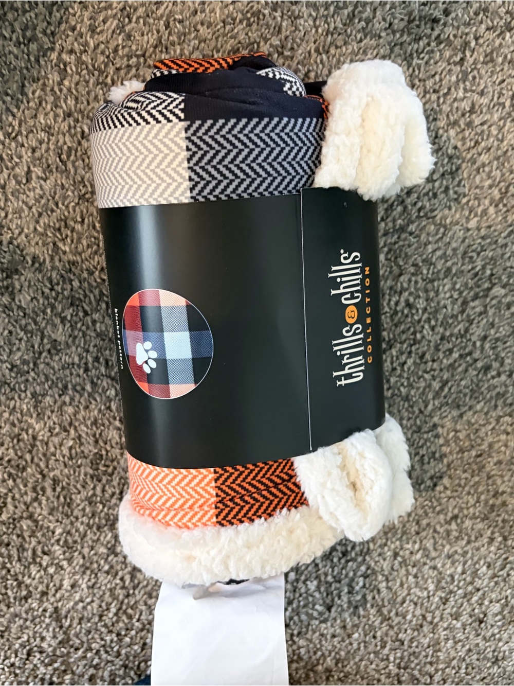 Halloween Plaid Thrills & Chills Pet Blanket 40x30